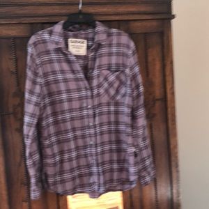 GARAGE long-sleeve plaid top